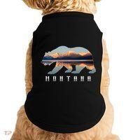 Montana Bear With Glacier National Park Lake Image Souvenir Doggie Tank thumb 0