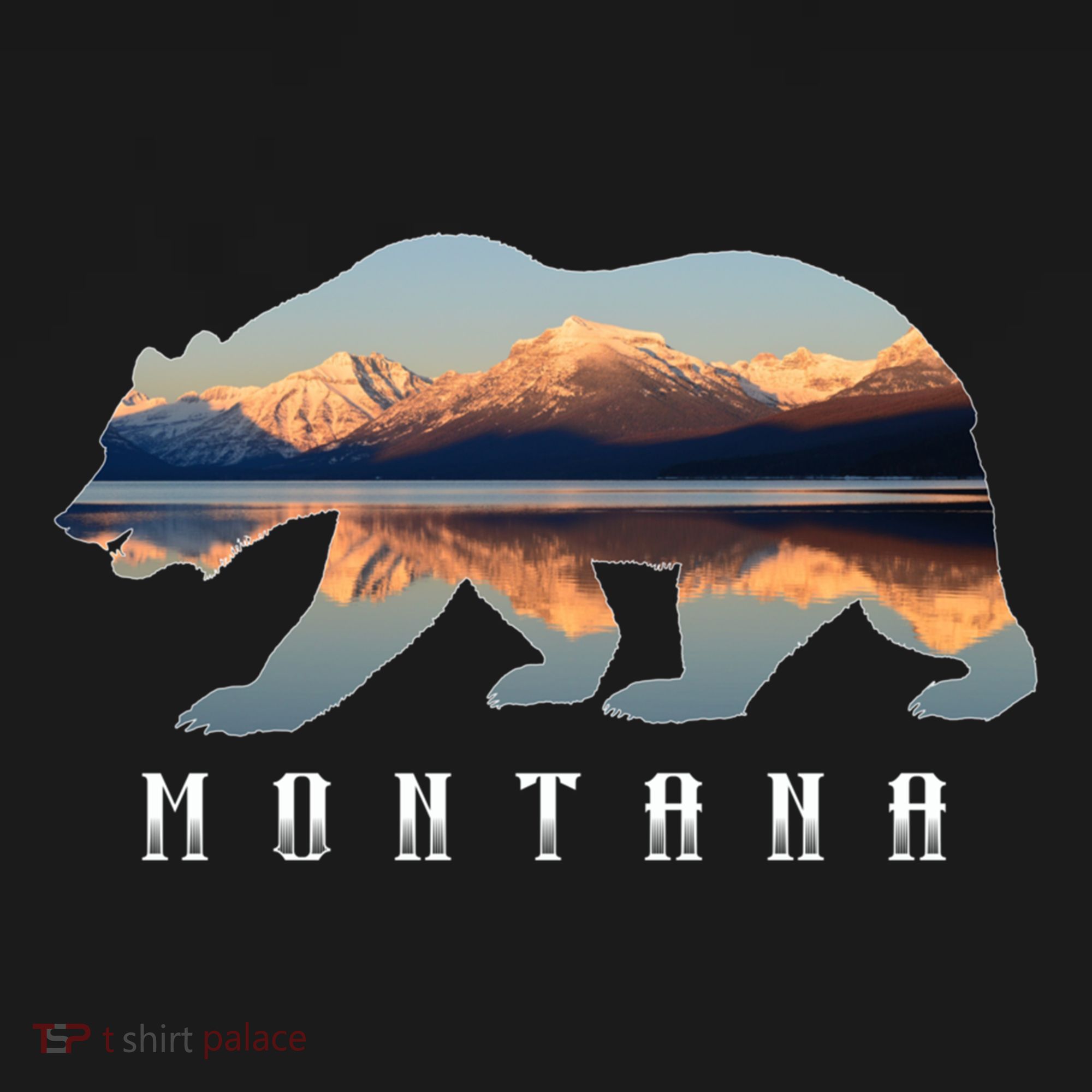 Montana Bear With Glacier National Park Lake Image Souvenir Women's Hoodie