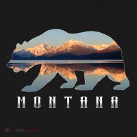 Montana Bear With Glacier National Park Lake Image Souvenir Ornament thumb 1