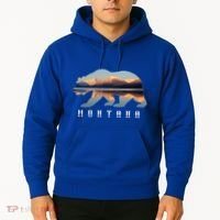 Montana Bear With Glacier National Park Lake Image Souvenir Hoodie thumb 2