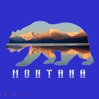 Montana Bear With Glacier National Park Lake Image Souvenir Women's Tank Top thumb 5