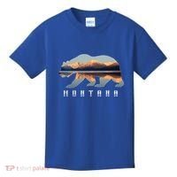 Montana Bear With Glacier National Park Lake Image Souvenir Kids T-Shirt thumb 0