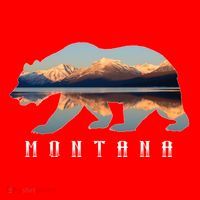 Montana Bear With Glacier National Park Lake Image Souvenir Santa Hat thumb 1