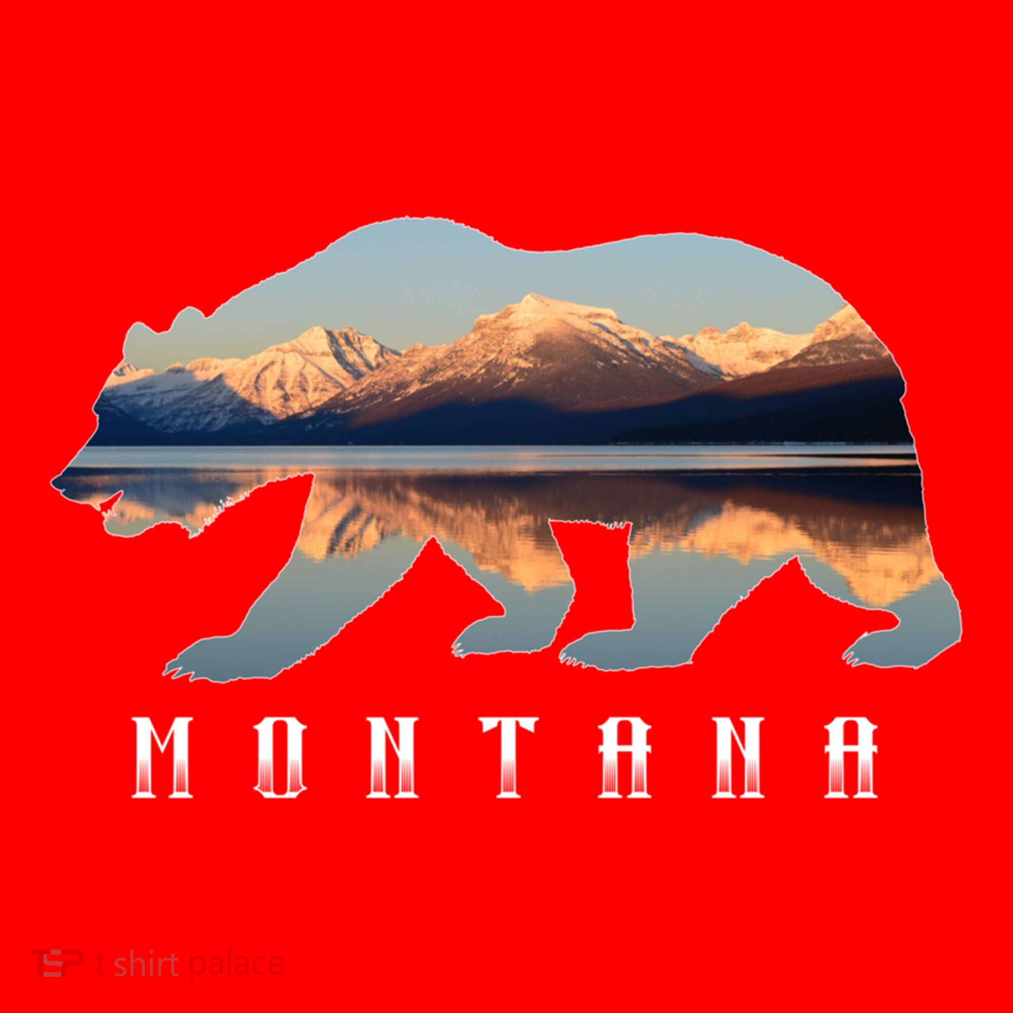 Montana Bear With Glacier National Park Lake Image Souvenir Santa Hat