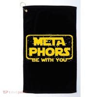Metaphors Be With You Funny English Teacher Space Gift Golf Towel thumb 0