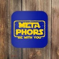 Metaphors Be With You Funny English Teacher Space Gift Coaster thumb 0