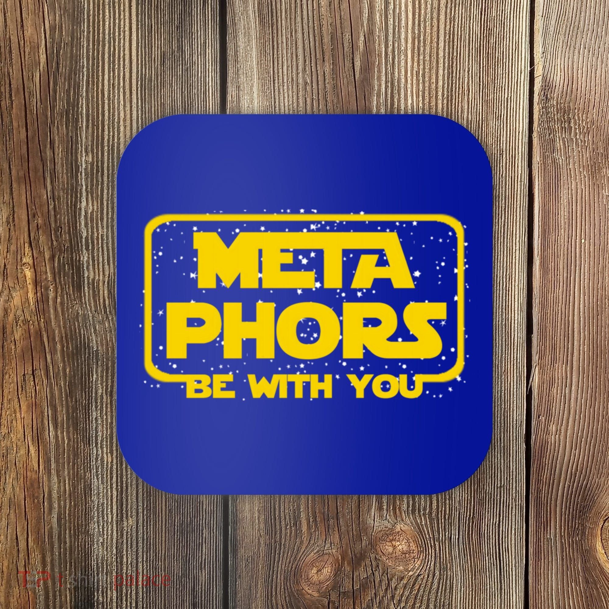 Metaphors Be With You Funny English Teacher Space Gift Coaster