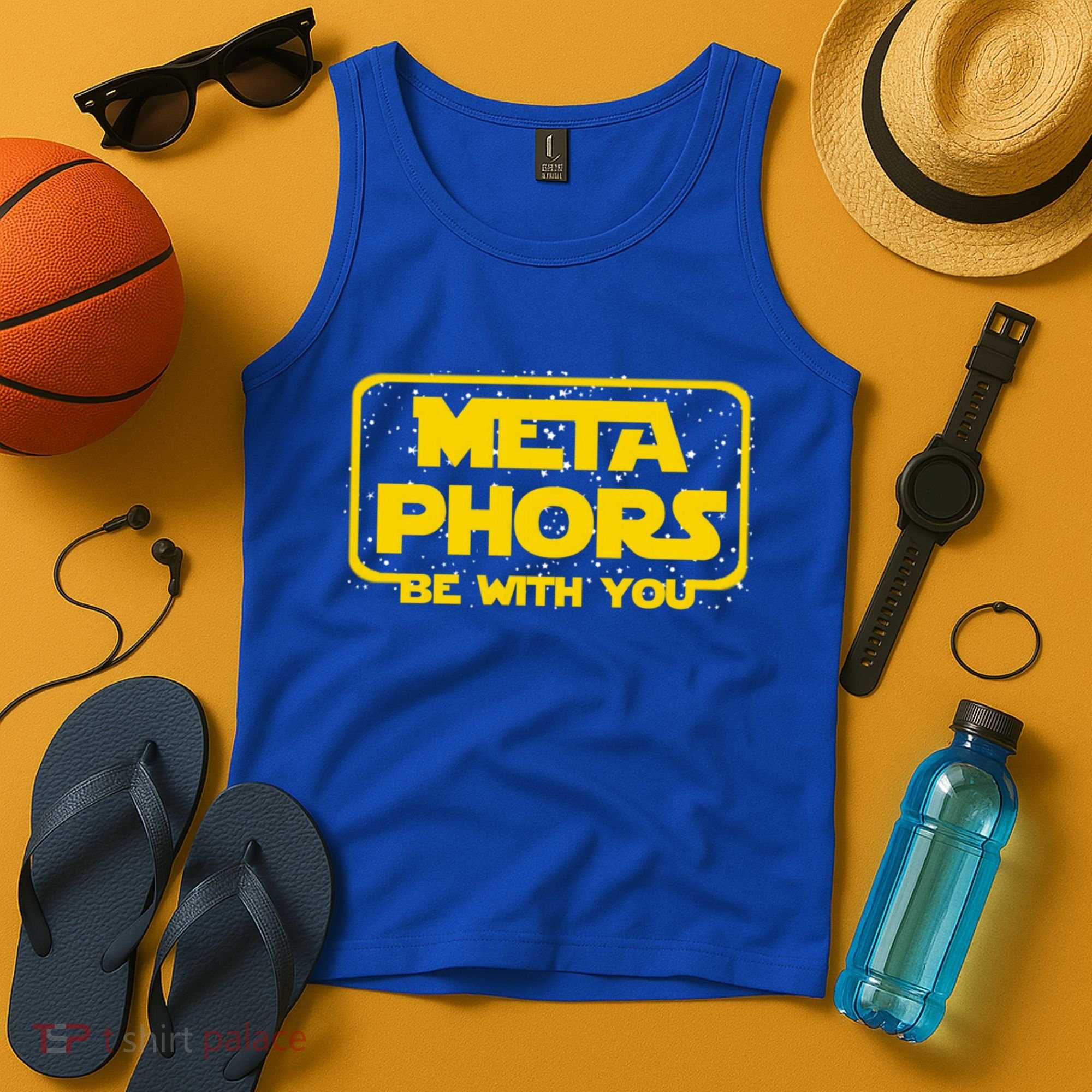 Metaphors Be With You Funny English Teacher Space Gift Tank Top