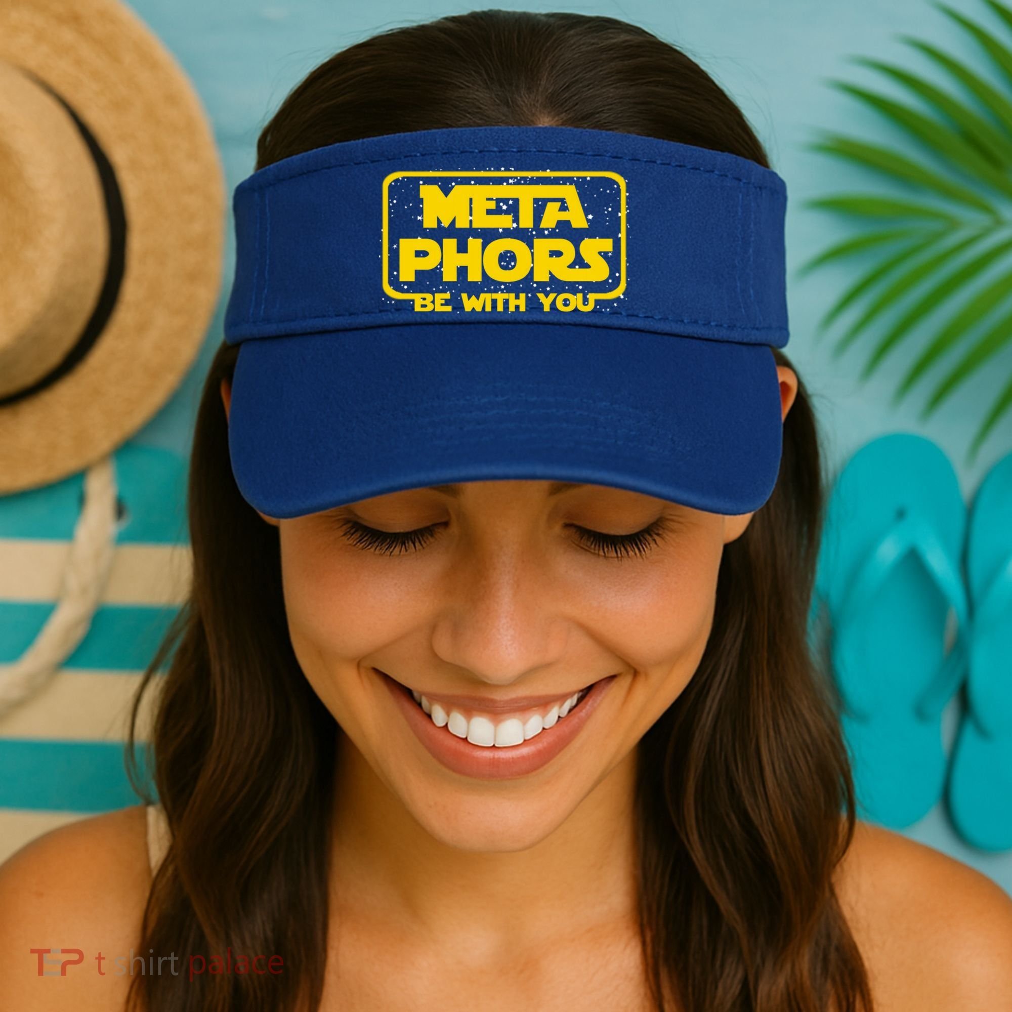 Metaphors Be With You Funny English Teacher Space Gift Visor