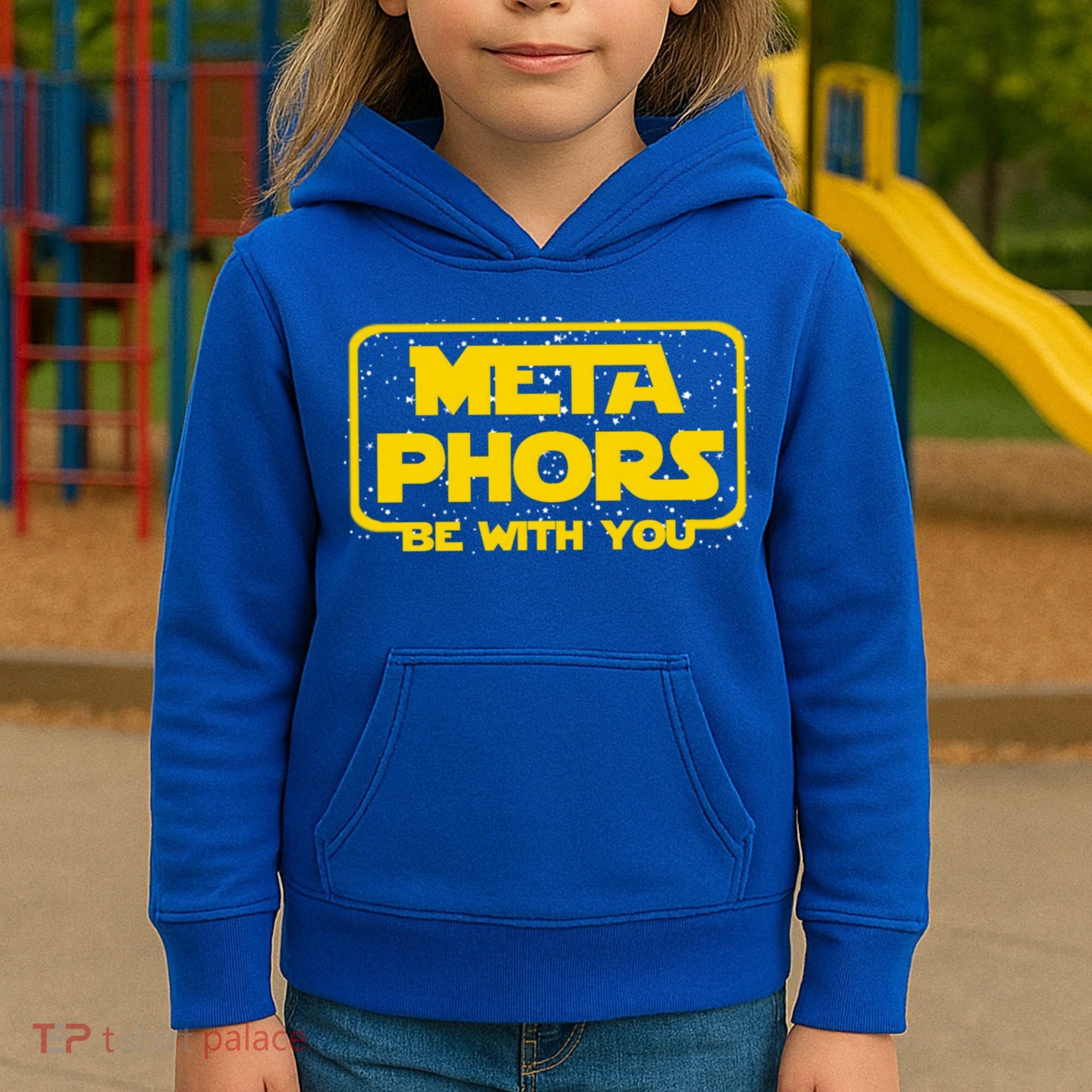 Metaphors Be With You Funny English Teacher Space Gift Kids Hoodie