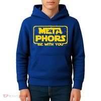 Metaphors Be With You Funny English Teacher Space Gift Kids Hoodie thumb 4