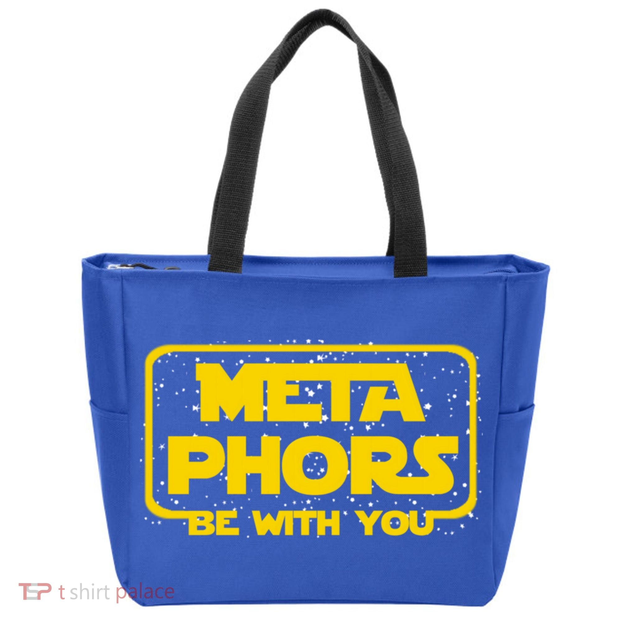 Metaphors Be With You Funny English Teacher Space Gift Tote Bag