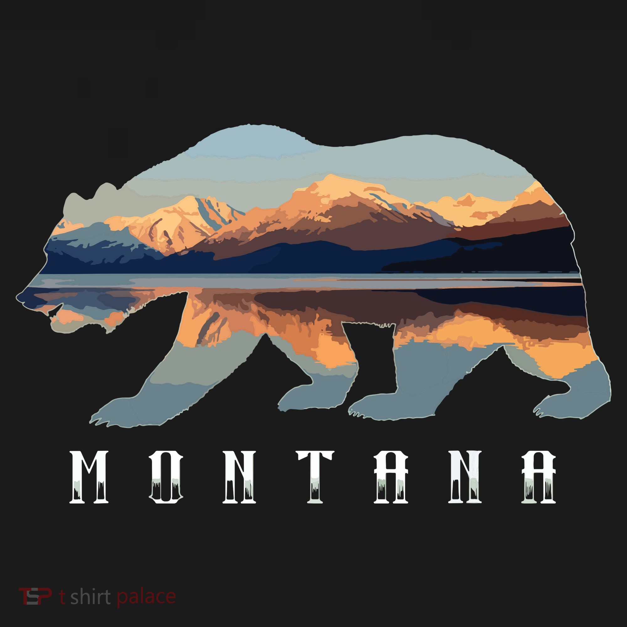 Montana Bear With Glacier National Park Lake Image Souvenir Women's Hoodie