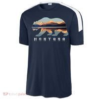 Montana Bear With Glacier National Park Lake Image Souvenir Sport-Tek Competitor United Soccer Jersey thumb 2
