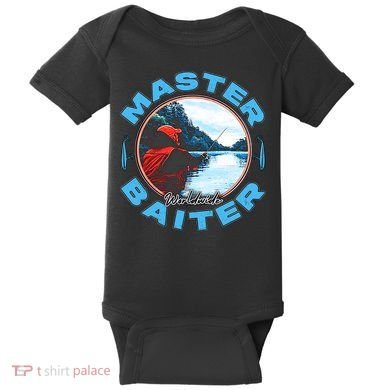 Master Baiter Worldwide Fishing Baby Bodysuit