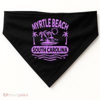 Myrtle Beach Womens Purple South Carolina Beach Vacation USA-Made Doggie Bandana thumb 0