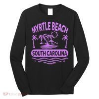 Myrtle Beach Womens Purple South Carolina Beach Vacation Long Sleeve Shirt thumb 0