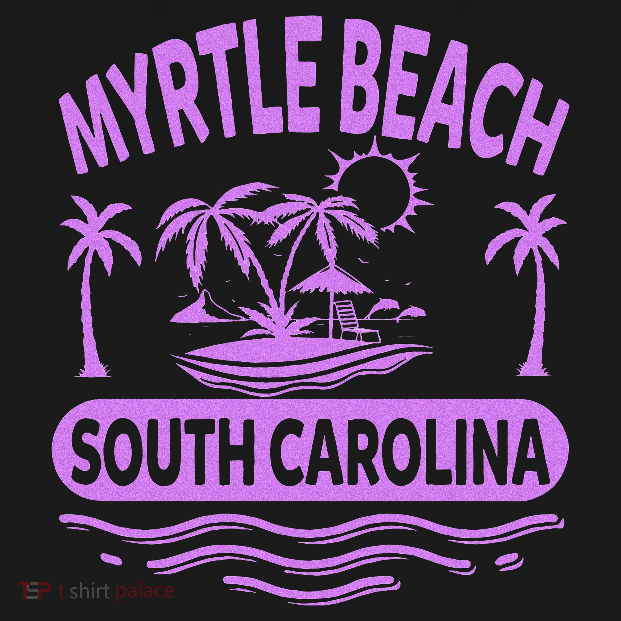 Myrtle Beach Womens Purple South Carolina Beach Vacation Apron