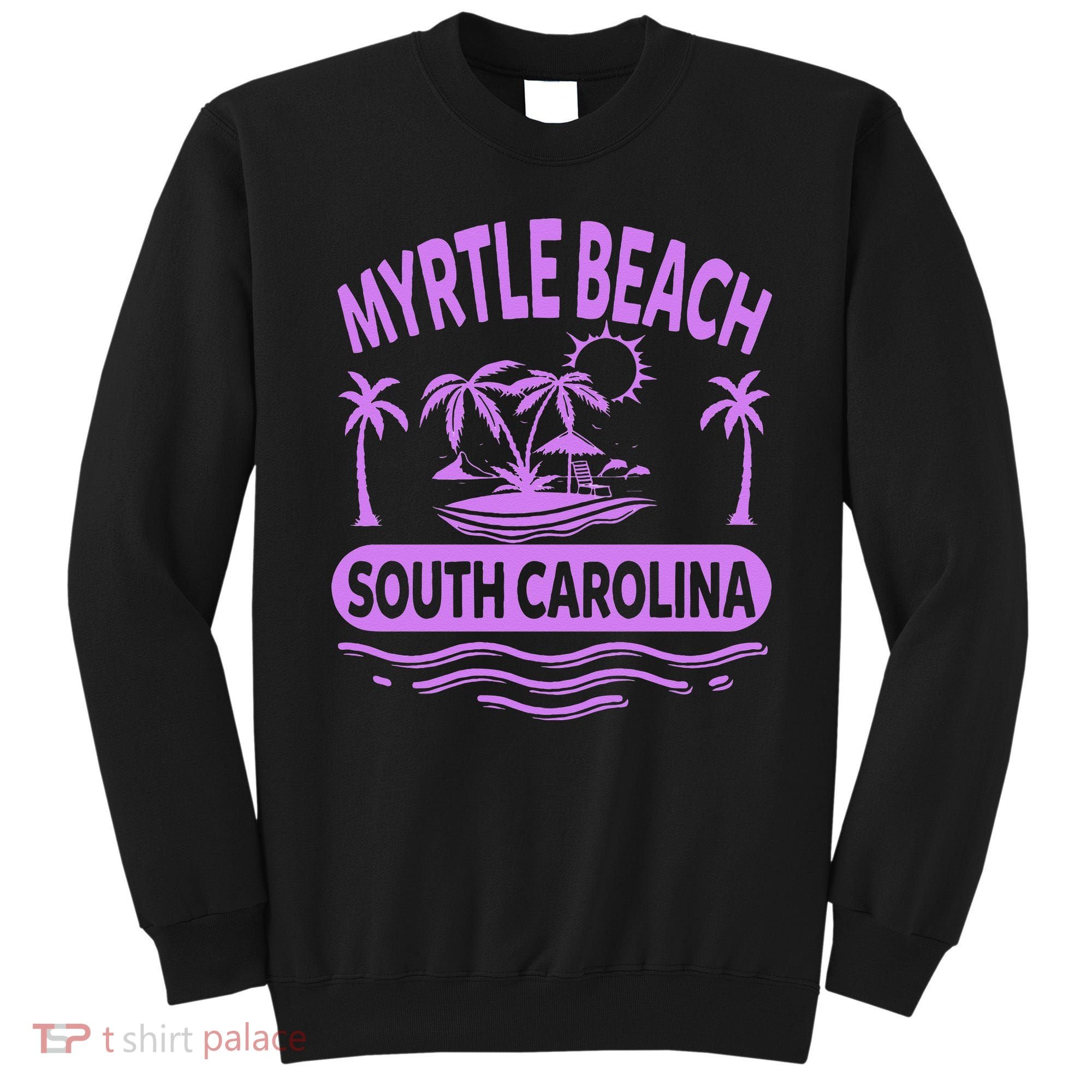 Myrtle Beach Womens Purple South Carolina Beach Vacation Sweatshirt