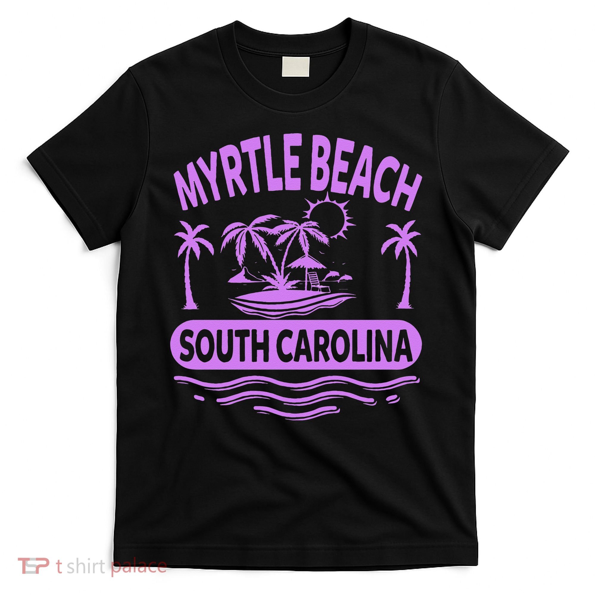 Myrtle Beach Womens Purple South Carolina Beach Vacation T-Shirt