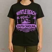Myrtle Beach Womens Purple South Carolina Beach Vacation T-Shirt thumb 4
