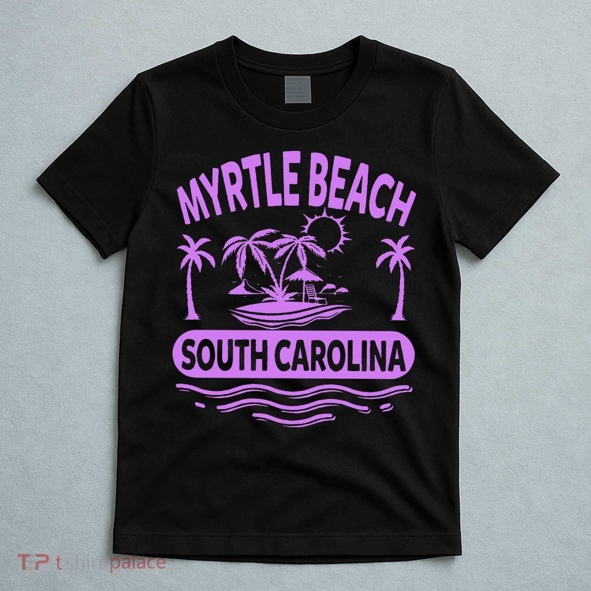 Myrtle Beach Womens Purple South Carolina Beach Vacation T-Shirt