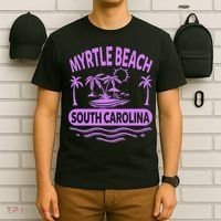 Myrtle Beach Womens Purple South Carolina Beach Vacation T-Shirt thumb 6