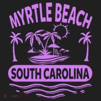 Myrtle Beach Womens Purple South Carolina Beach Vacation Beanie thumb 2