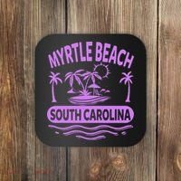 Myrtle Beach Womens Purple South Carolina Beach Vacation Coaster thumb 0