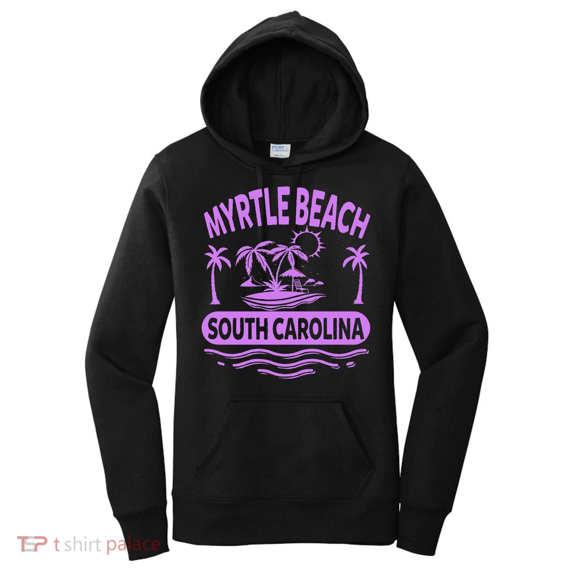 Myrtle Beach Womens Purple South Carolina Beach Vacation Women's Hoodie