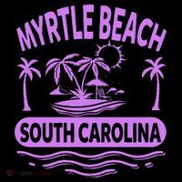 Myrtle Beach Womens Purple South Carolina Beach Vacation Women's Hoodie thumb 2