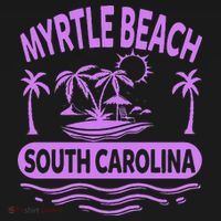 Myrtle Beach Womens Purple South Carolina Beach Vacation Baby Bodysuit thumb 2