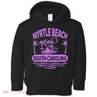 Myrtle Beach Womens Purple South Carolina Beach Vacation Toddler Hoodie thumb 0