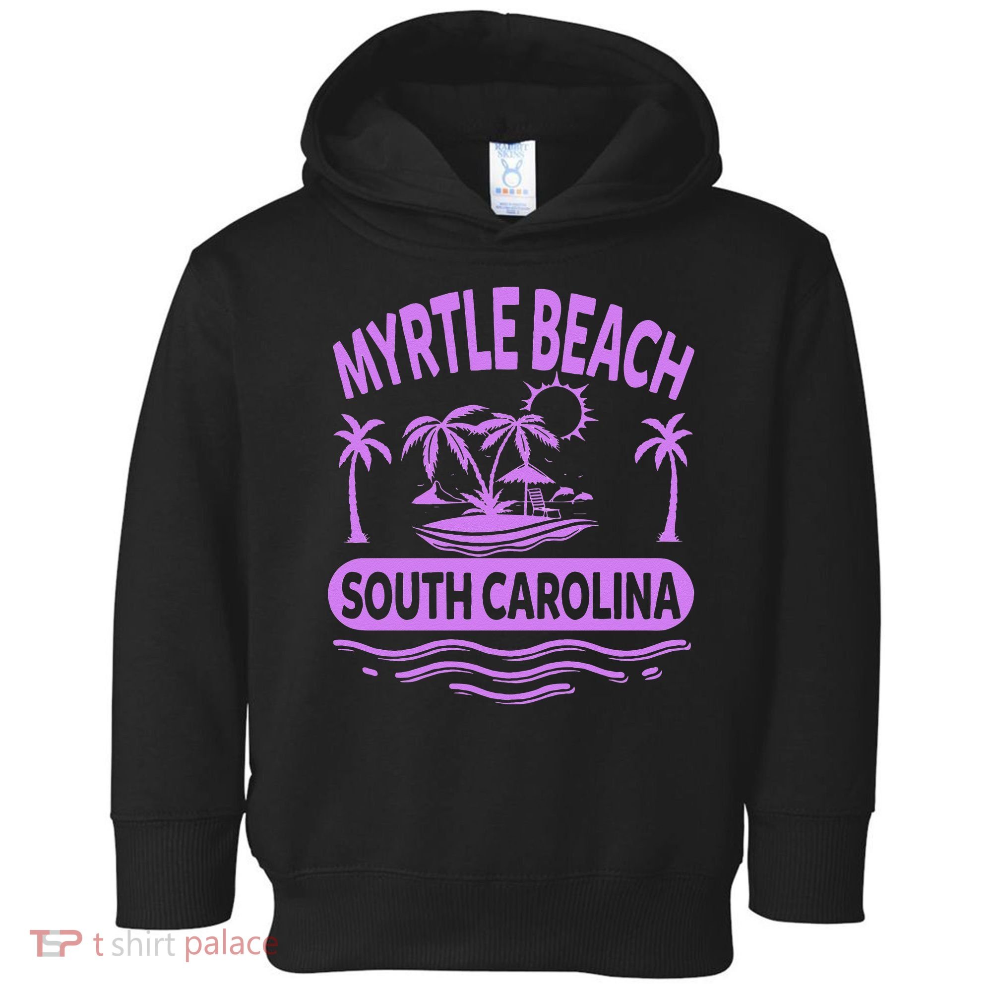 Myrtle Beach Womens Purple South Carolina Beach Vacation Toddler Hoodie