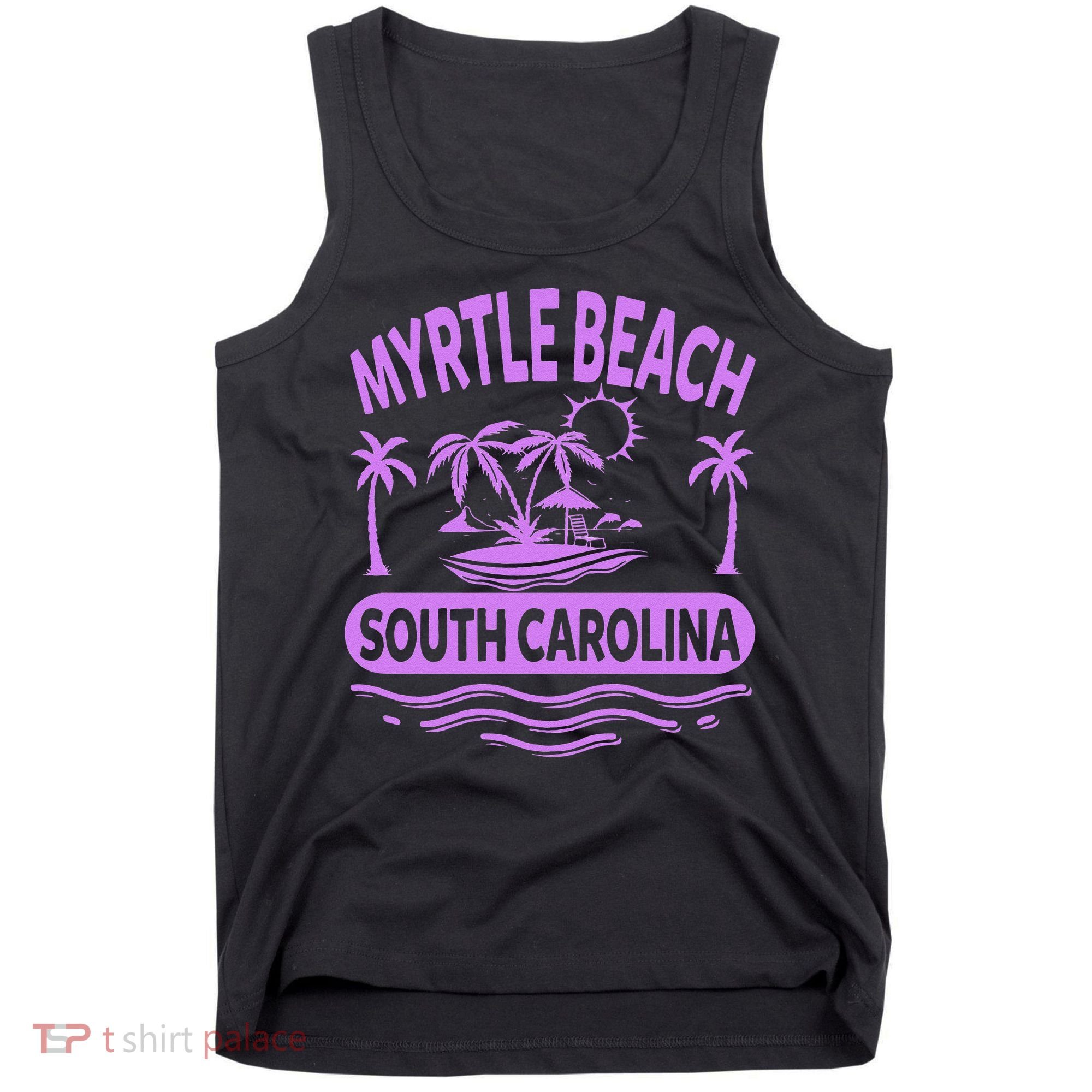 Myrtle Beach Womens Purple South Carolina Beach Vacation Tank Top