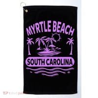 Myrtle Beach Womens Purple South Carolina Beach Vacation Golf Towel thumb 0