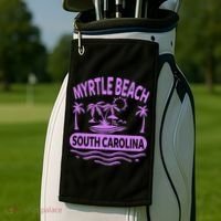 Myrtle Beach Womens Purple South Carolina Beach Vacation Golf Towel thumb 2