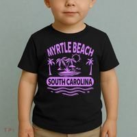 Myrtle Beach Womens Purple South Carolina Beach Vacation Toddler T-Shirt thumb 2