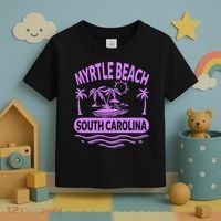 Myrtle Beach Womens Purple South Carolina Beach Vacation Toddler T-Shirt thumb 3