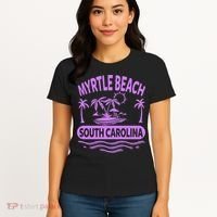 Myrtle Beach Womens Purple South Carolina Beach Vacation Women's T-Shirt thumb 4