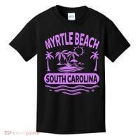 Myrtle Beach Womens Purple South Carolina Beach Vacation Kids T-Shirt thumb 0
