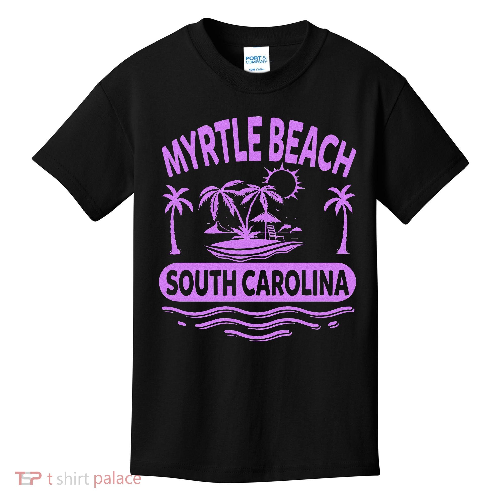 Myrtle Beach Womens Purple South Carolina Beach Vacation Kids T-Shirt
