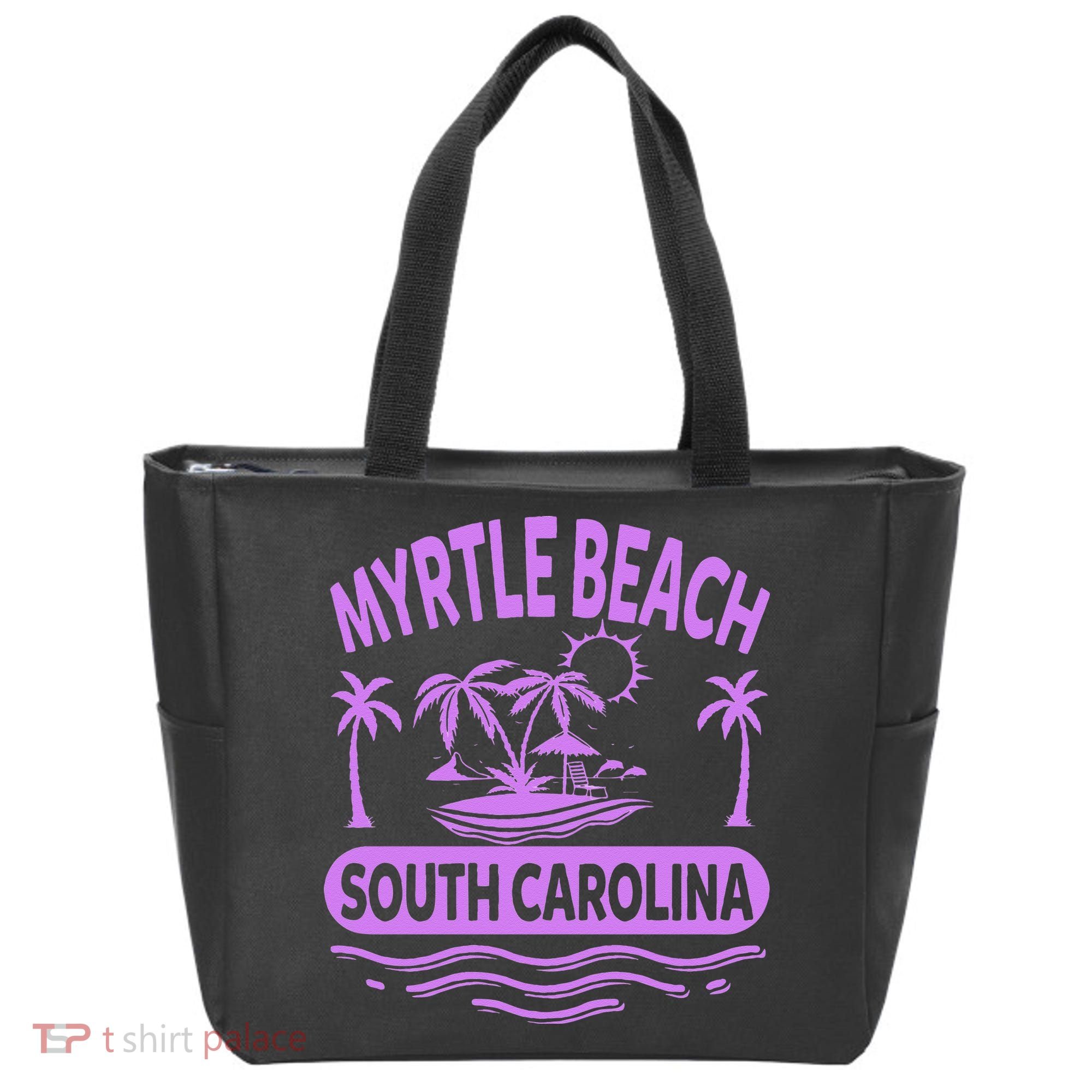 Myrtle Beach Womens Purple South Carolina Beach Vacation Tote Bag