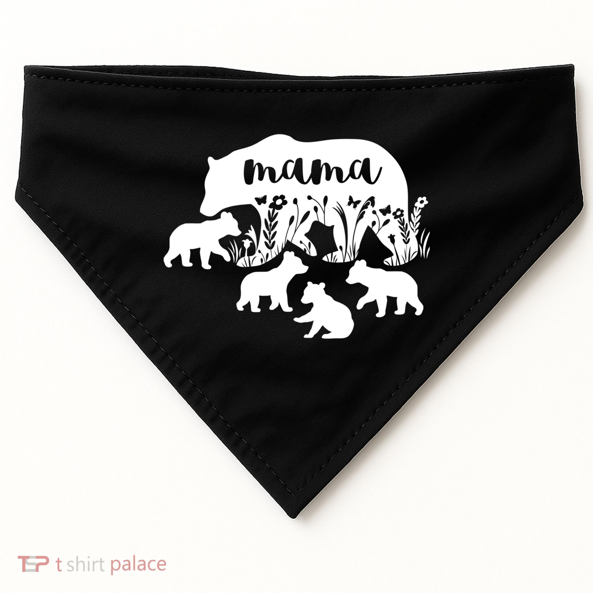 Mama Bear With 4 Cubs MotherS Day Mom Birthday Funny Gift USA-Made Doggie Bandana