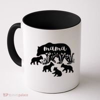 Mama Bear With 4 Cubs MotherS Day Mom Birthday Funny Gift Coffee Mug thumb 0