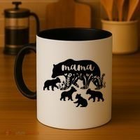 Mama Bear With 4 Cubs MotherS Day Mom Birthday Funny Gift Coffee Mug thumb 4