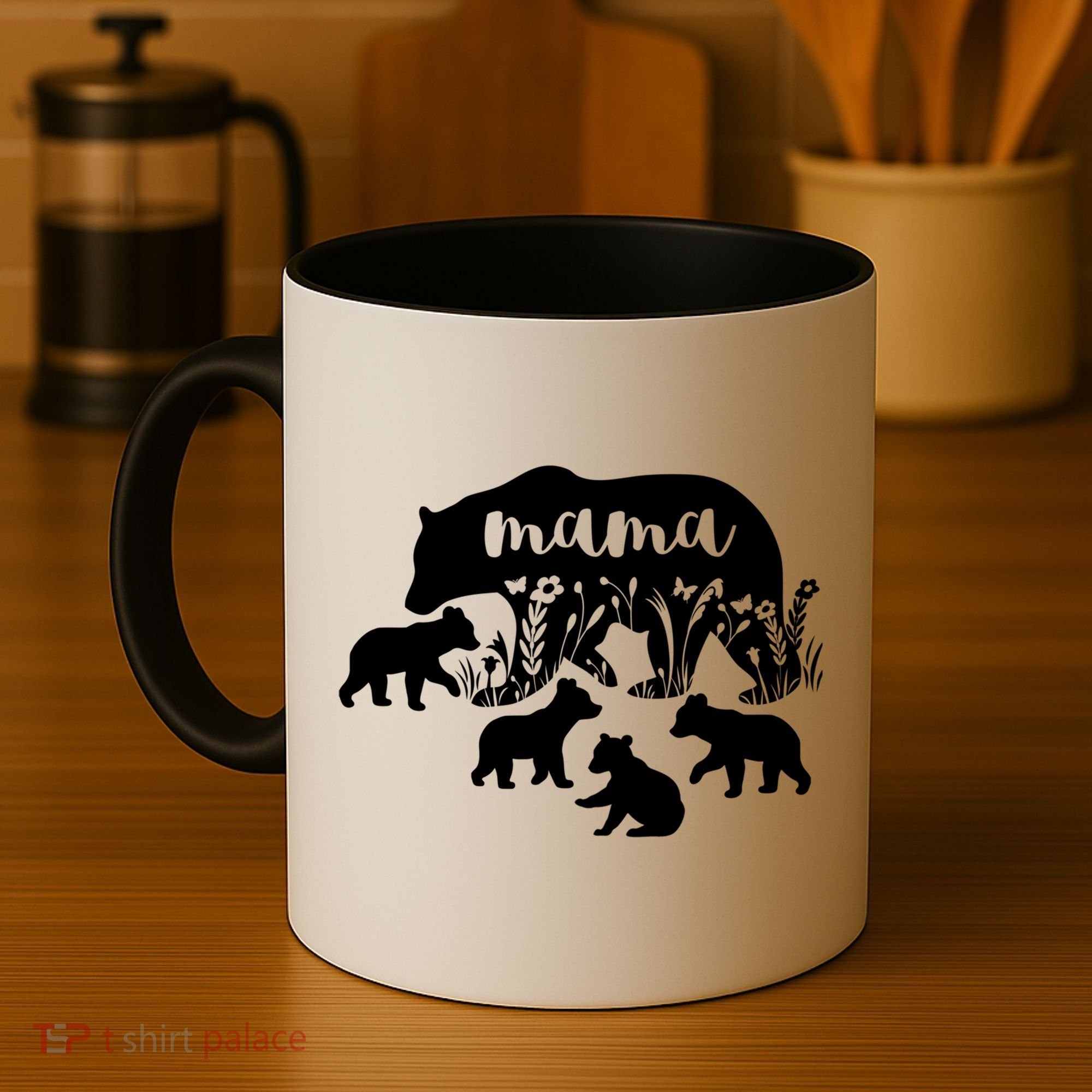 Mama Bear With 4 Cubs MotherS Day Mom Birthday Funny Gift Coffee Mug