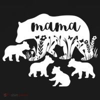 Mama Bear With 4 Cubs MotherS Day Mom Birthday Funny Gift Women's Hoodie thumb 2