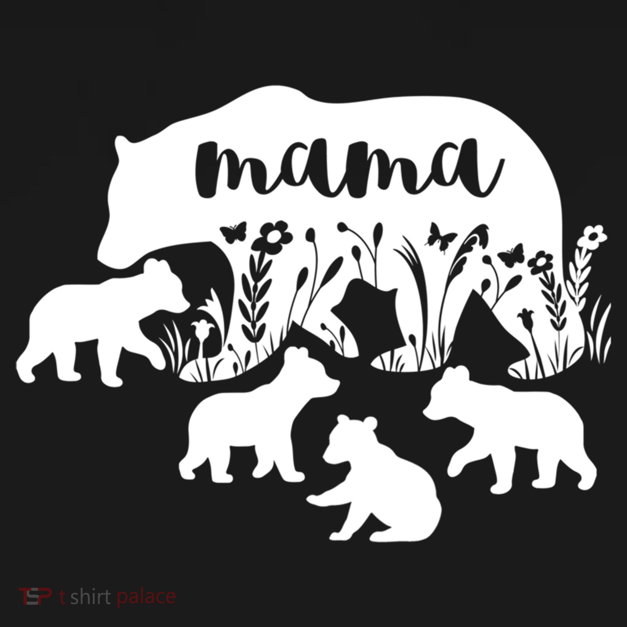 Mama Bear With 4 Cubs MotherS Day Mom Birthday Funny Gift Women's Hoodie