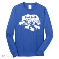 Mama Bear With 4 Cubs MotherS Day Mom Birthday Funny Gift Long Sleeve Shirt thumb 0